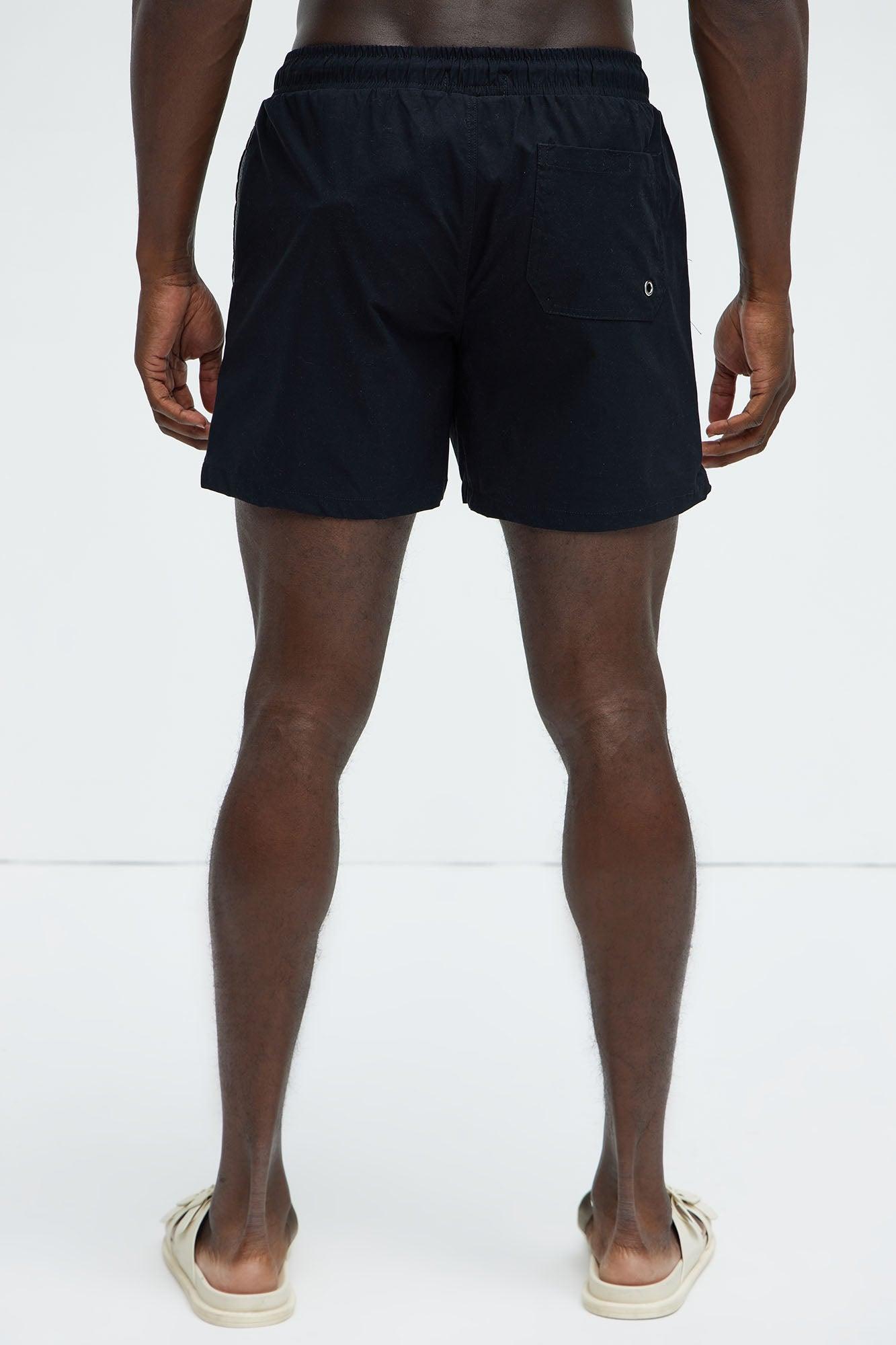 Montez Stretch Swim Trunk Mid - Black Product Image
