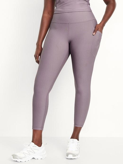High-Waisted PowerSoft Rib Leggings Product Image