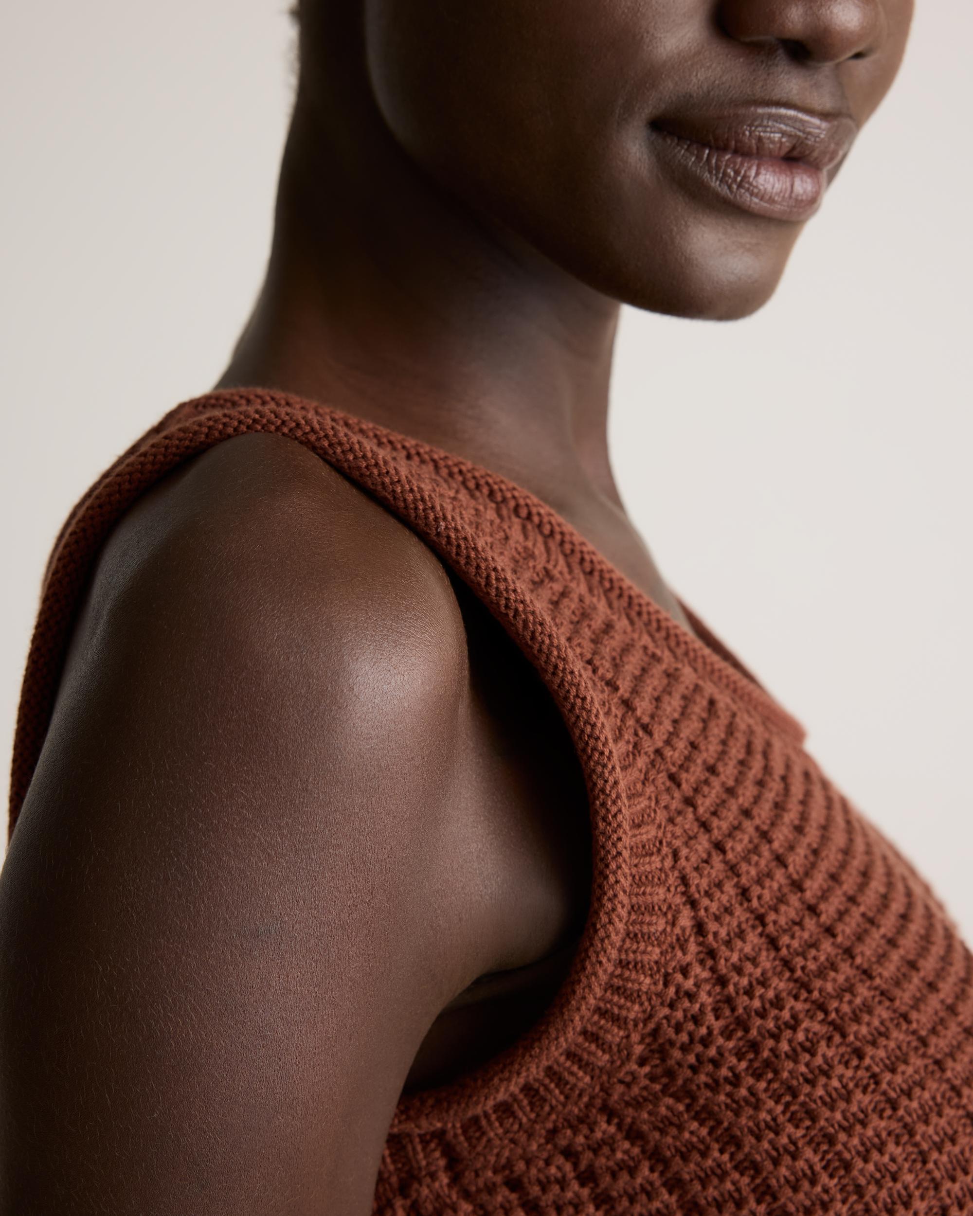 Quince | Women's Waffle Cropped Sweater Tank Top Size XS, Organic Cotton Product Image