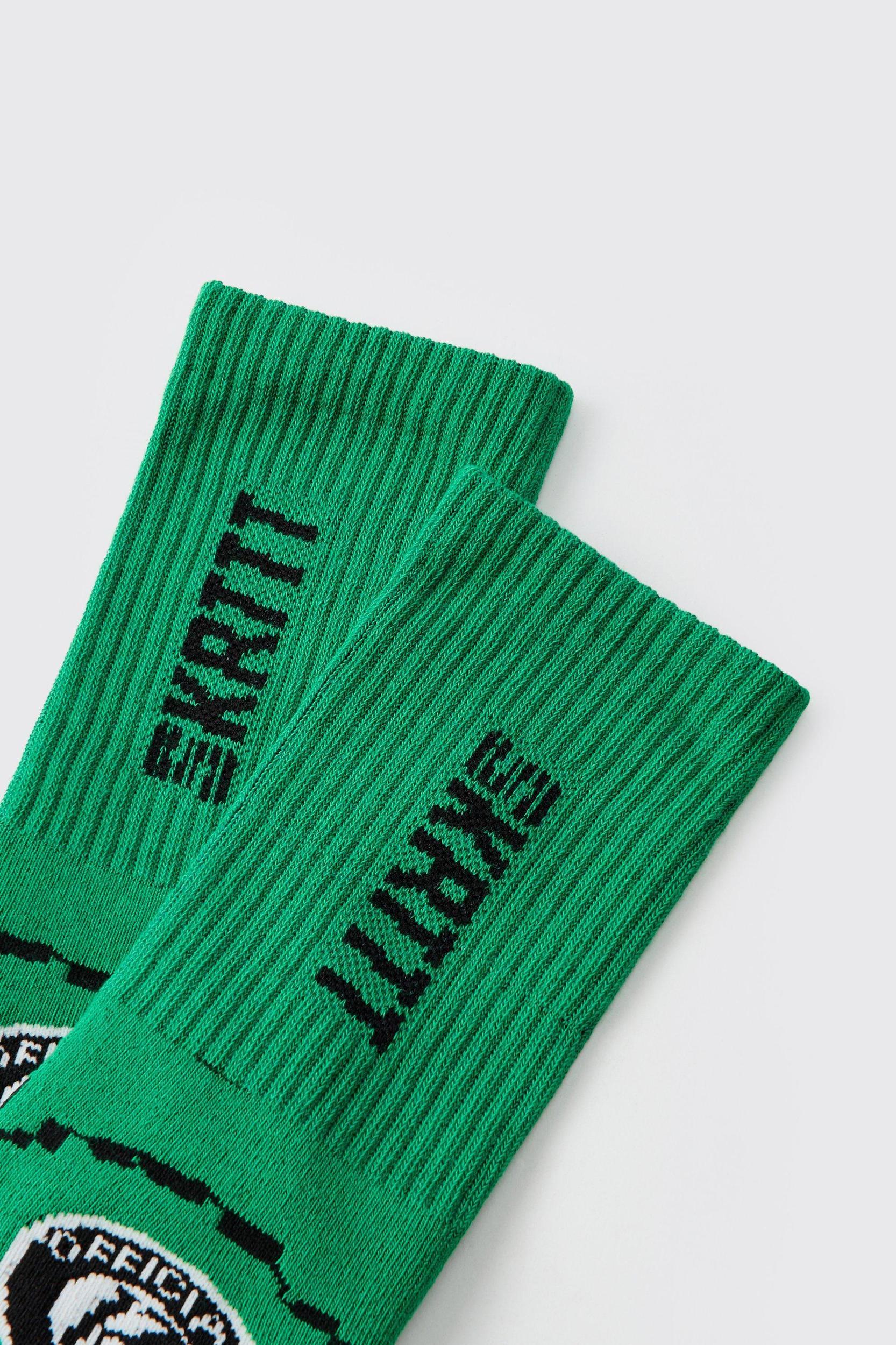 Moto Racing Flag Socks | boohooMAN USA Product Image