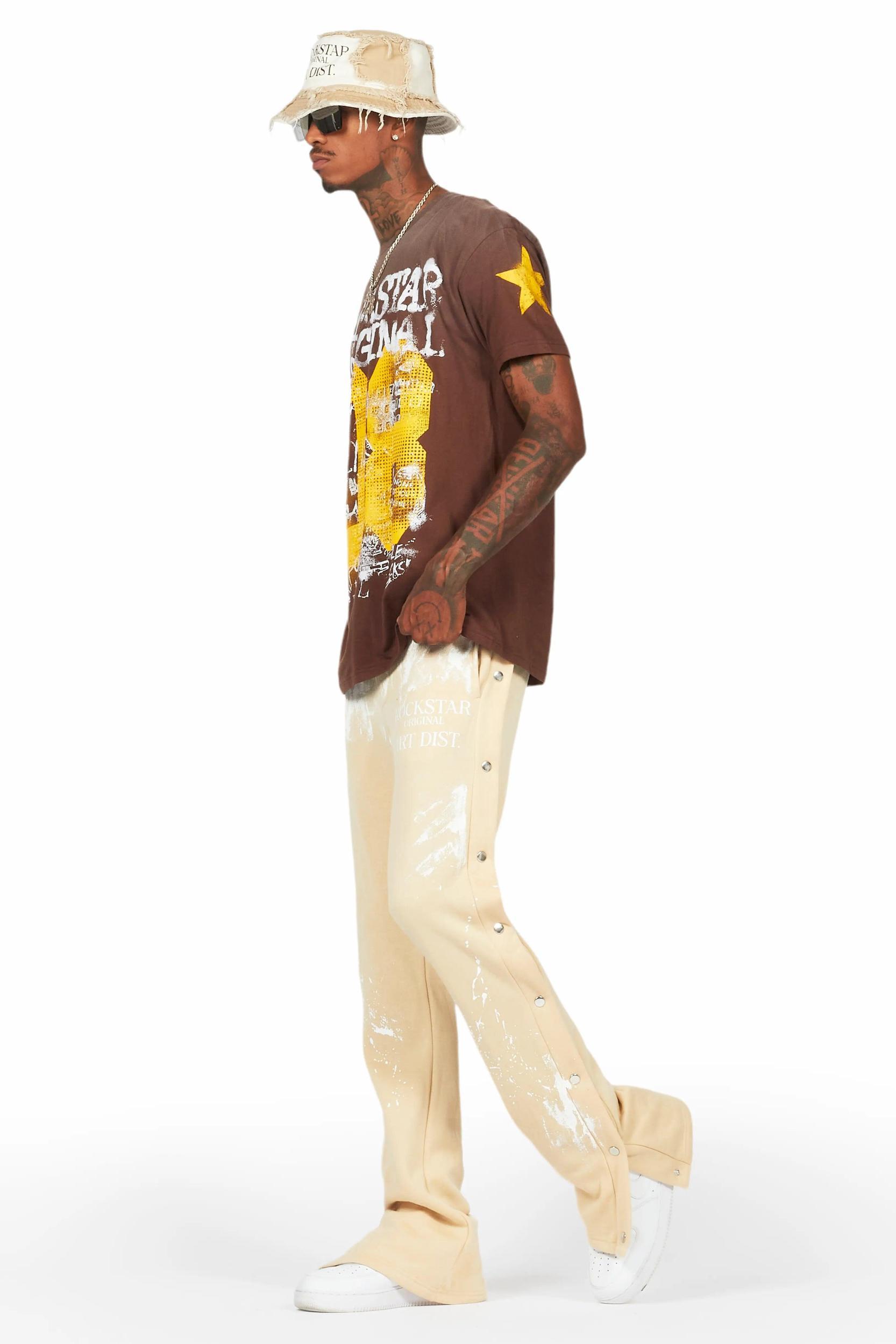 Ivo Beige Patchwork Bucket Hat Male Product Image