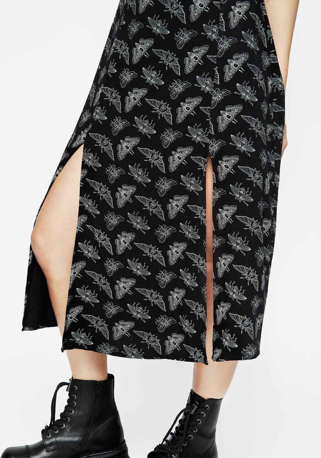 Mortmoth Midi Skirt With Splits Product Image