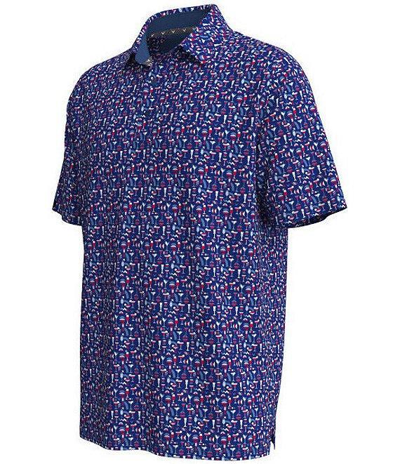 Callaway Cocktail Print Short Sleeve Polo Shirt Product Image