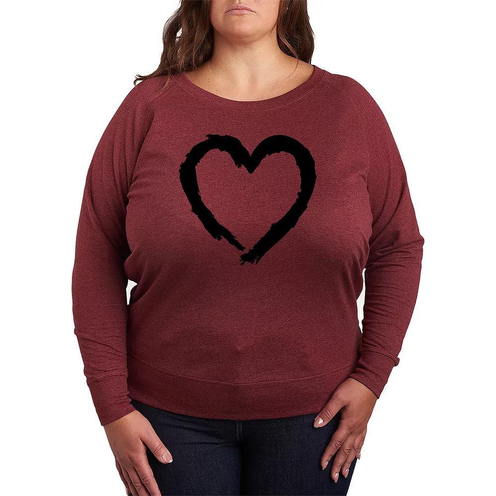 Plus Size Black Cat Sanctuary French Terry Long Sleeve Tee, Women's, Size: 4XL, Grey Green Product Image