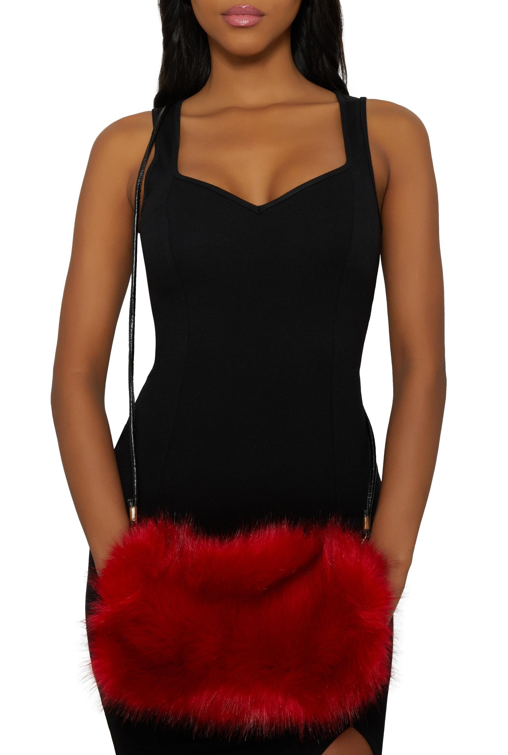 Faux Fur Hand Muff Crossbody Bag Female Product Image