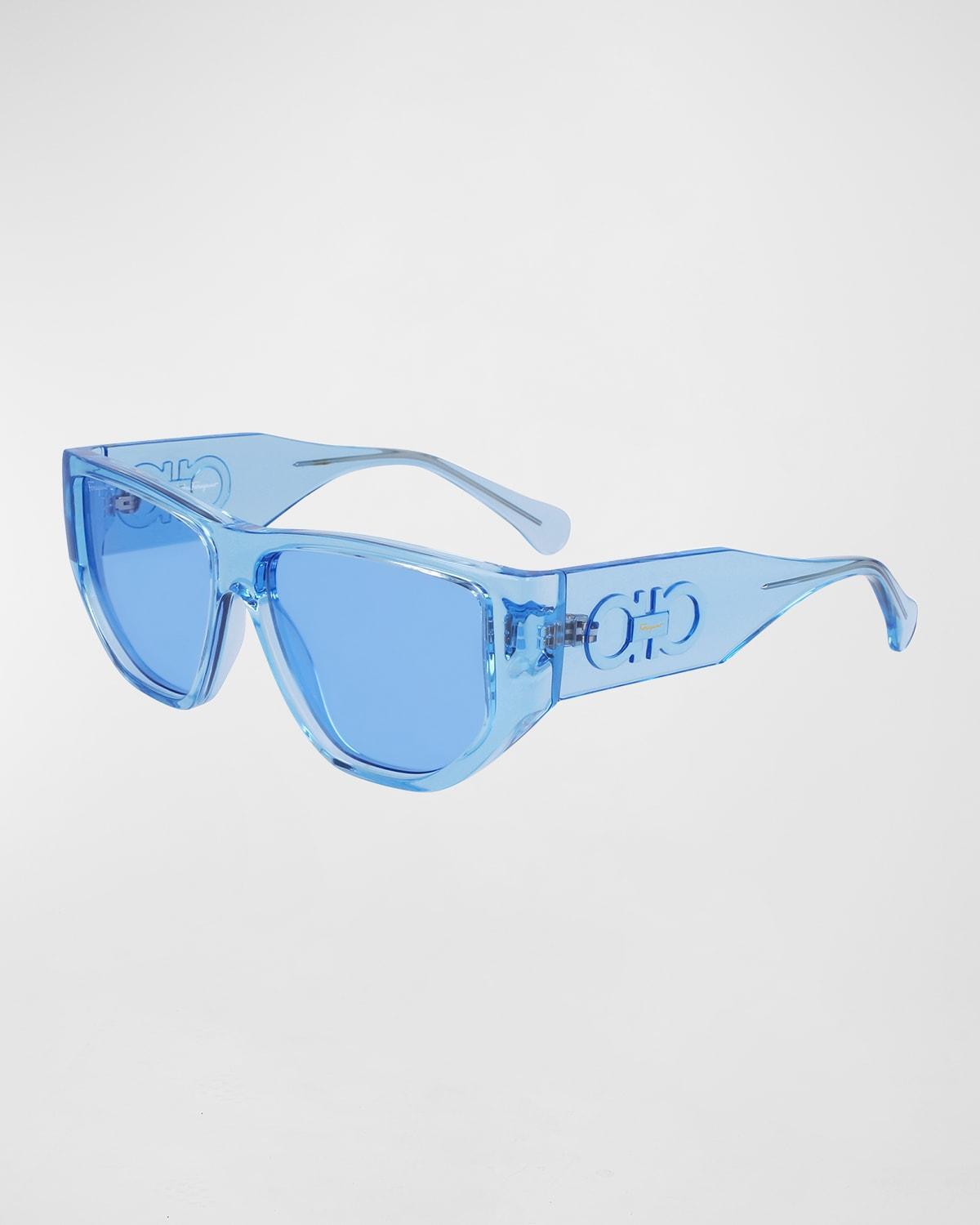 Monochrome Rectangle Plastic Sunglasses Product Image