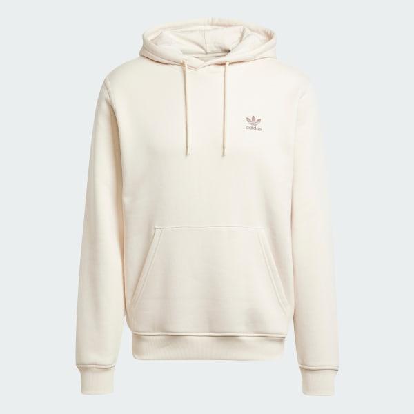 adidas Trefoil Essentials Hoodie Wonder White M Mens Product Image