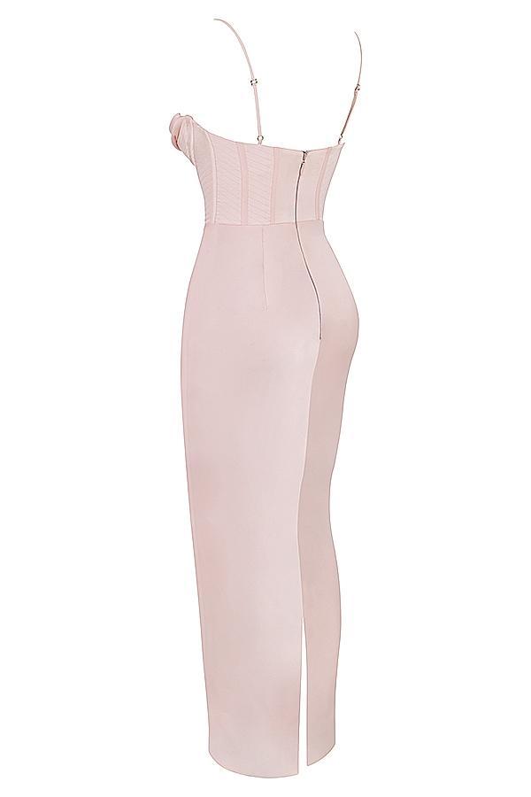 Charmaine Chocolate Corset Maxi Dress Product Image