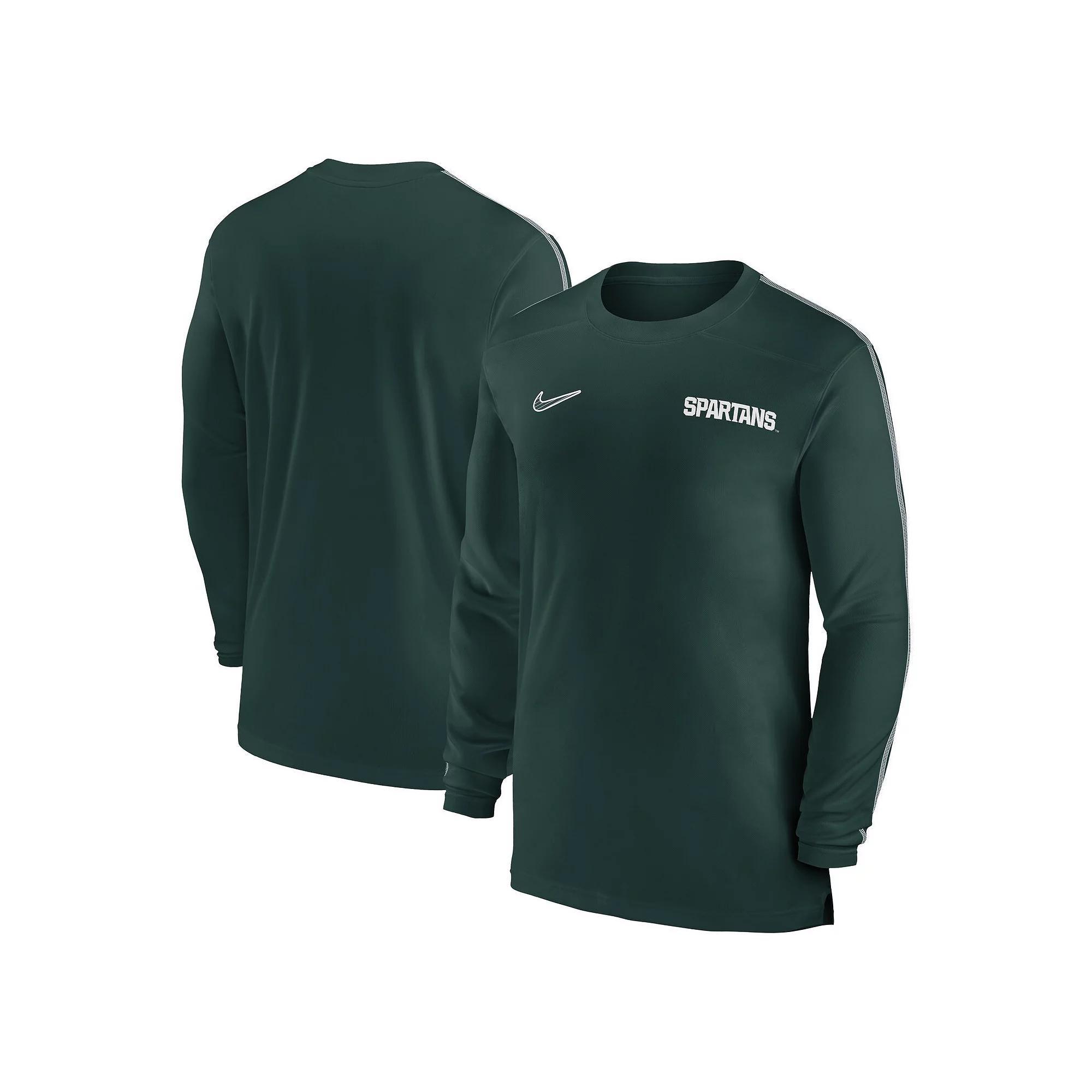 Mens Nike West Virginia Mountaineers 2024 Sideline Coach UV Performance Long Sleeve T-Shirt Blue Product Image