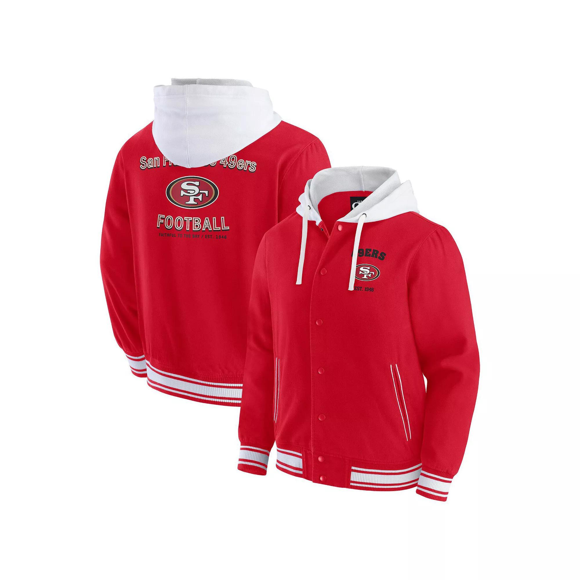 Mens Darius Rucker Collection by Fanatics Scarlet San Francisco 49ers Full-Snap Hoodie Jacket Product Image