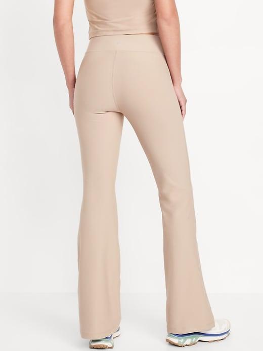 Extra High-Waisted PowerSoft Rib Flare Leggings Product Image