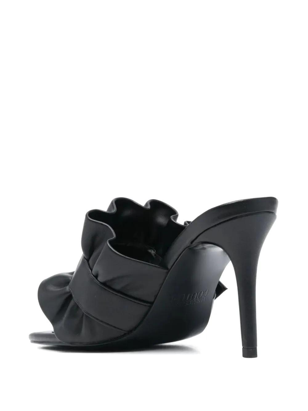 VERSACE JEANS COUTURE Ruffled Mules In Black Product Image