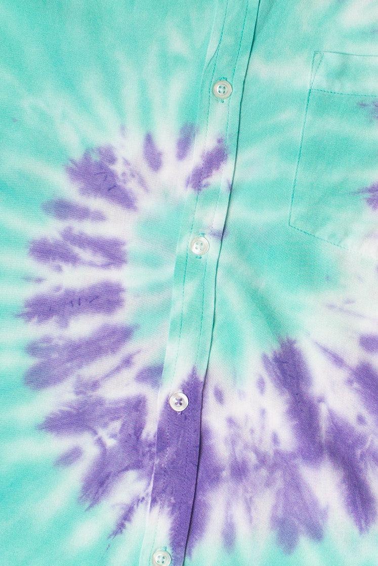 Rayon Tie Dye Button Up Shirt Product Image
