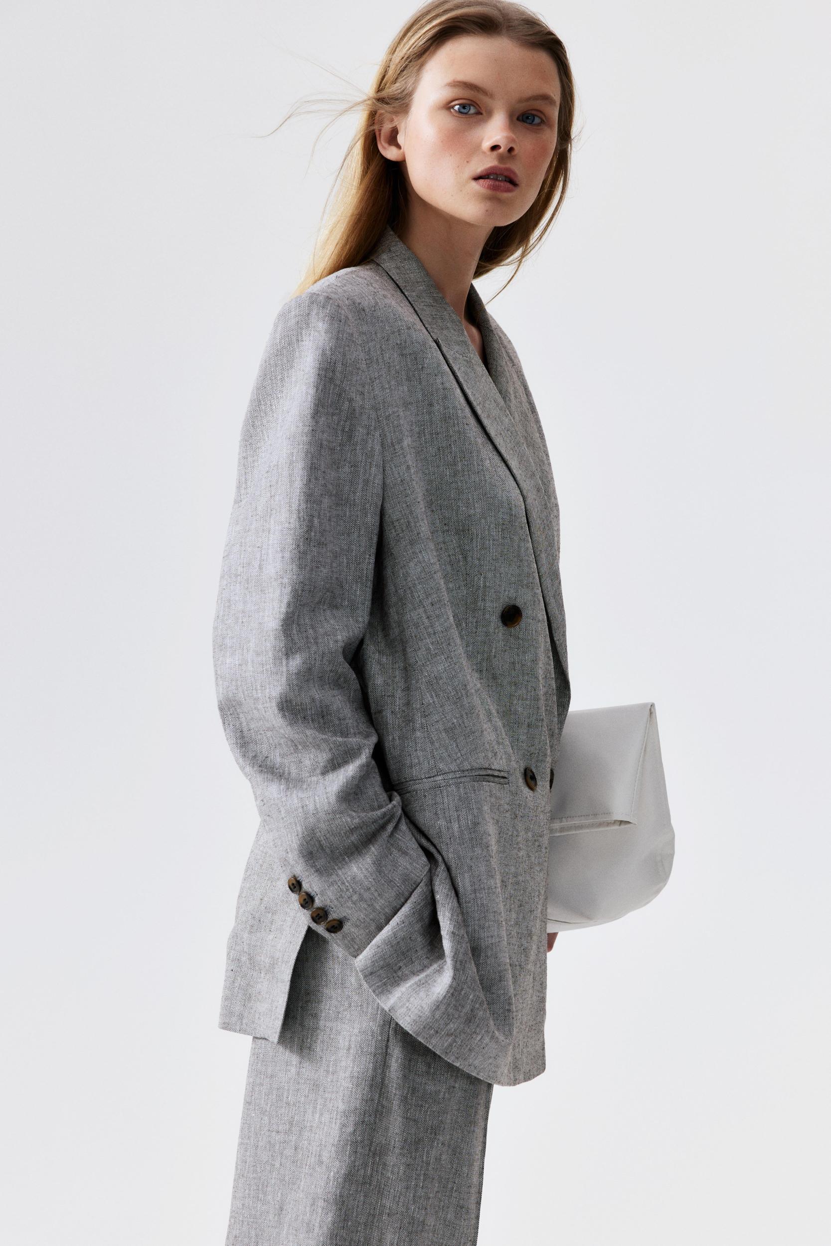Linen-Blend Blazer Product Image