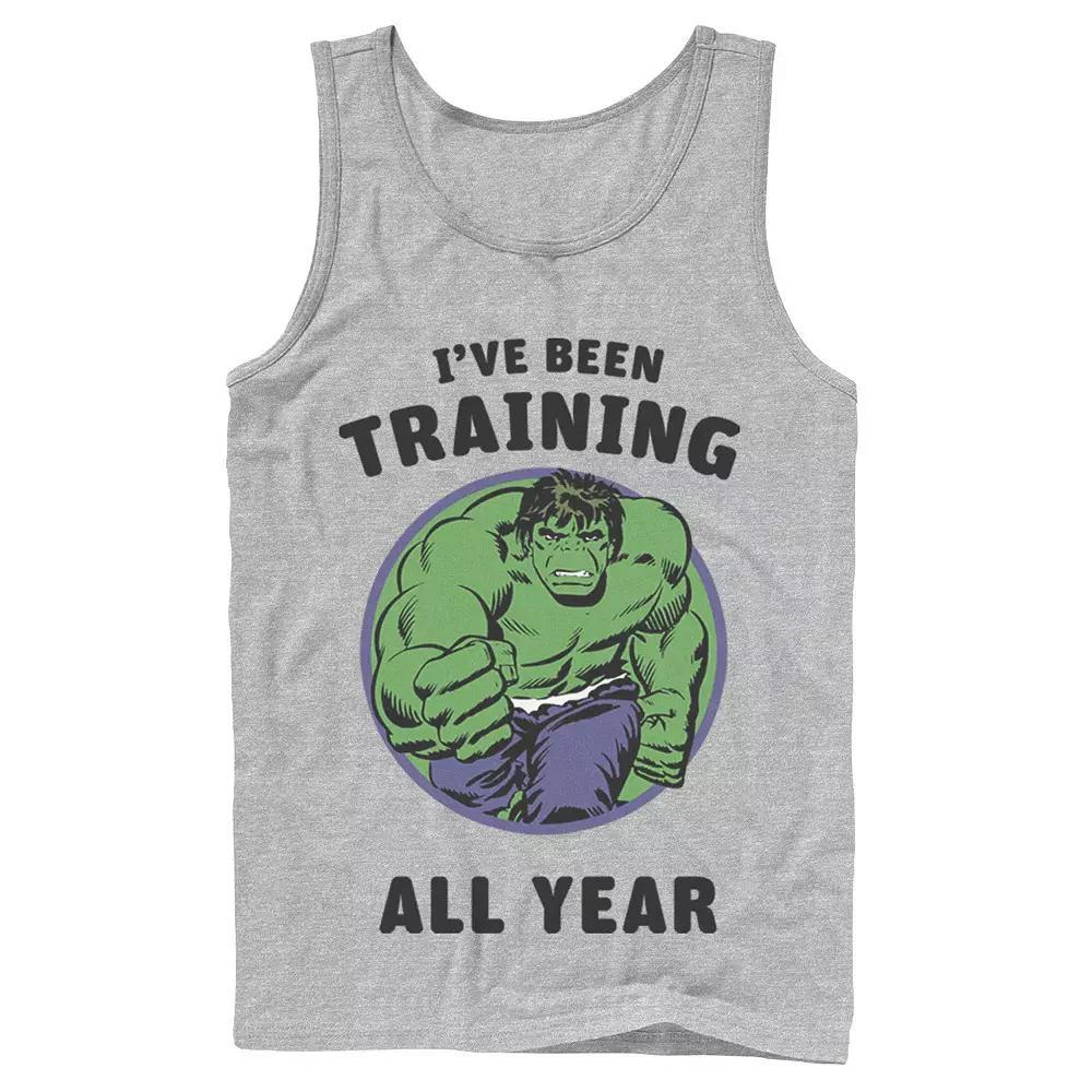 Mens Marvel Avengers Hulk Ive Been Training All Year Tank Top, Boys Athletic Grey Product Image