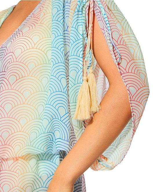 Kurt Geiger London Southbank Rainbow Chiffon V-Neck Tunic Swim Cover-Up Product Image