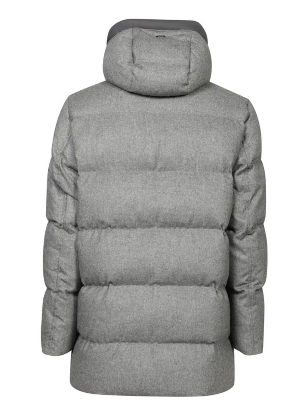 HERNO Padded Bomber Jacket In Grey Product Image
