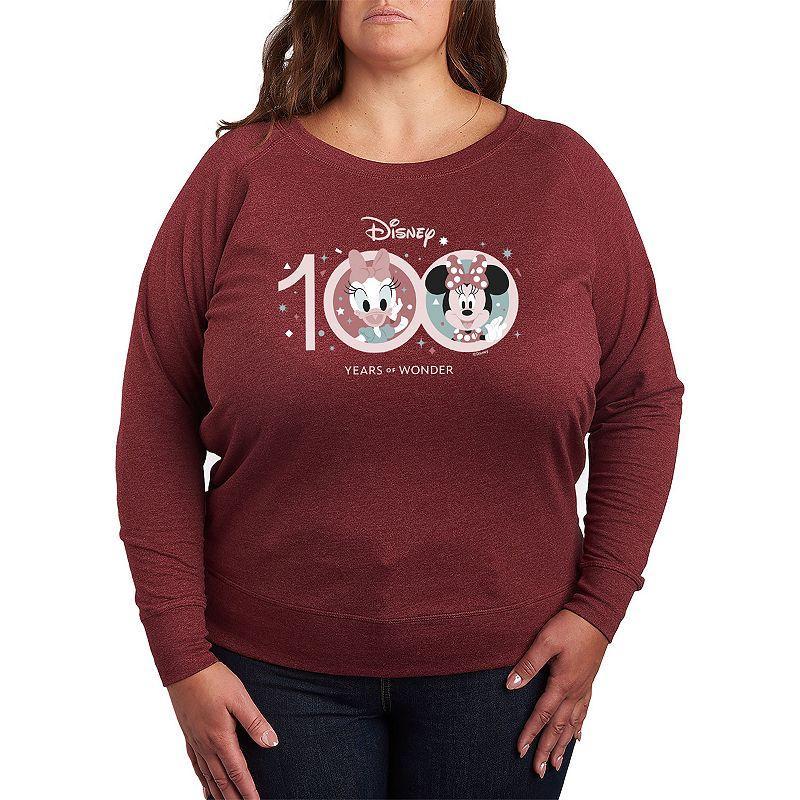 Plus Size Barbie Dollhouse Logo French Terry Long Sleeve Tee, Womens Grey Indigo Product Image