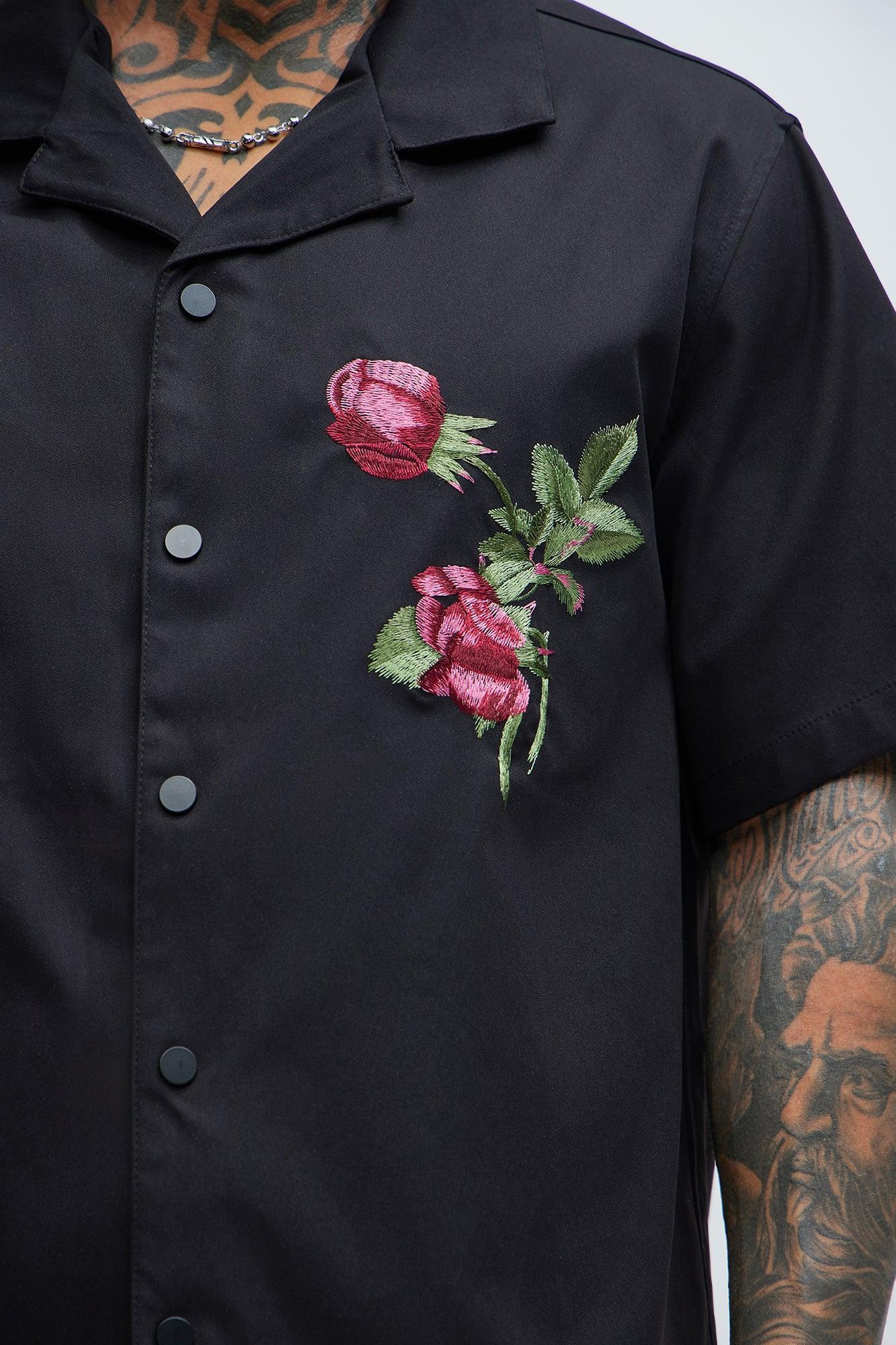 Alban Embroidery Shirt - Black Product Image