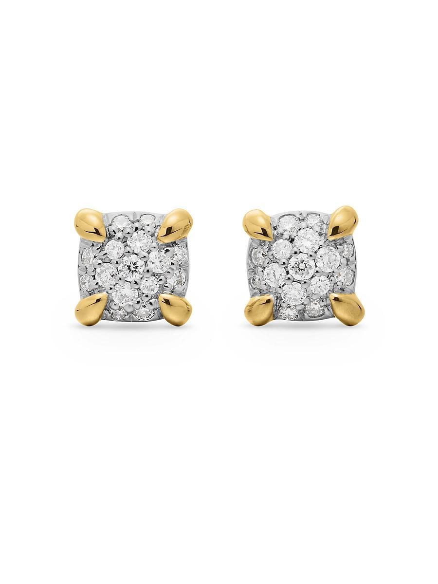 Womens Petite Chatelaine Stud Earrings in 18K Yellow Gold Size 0 Product Image