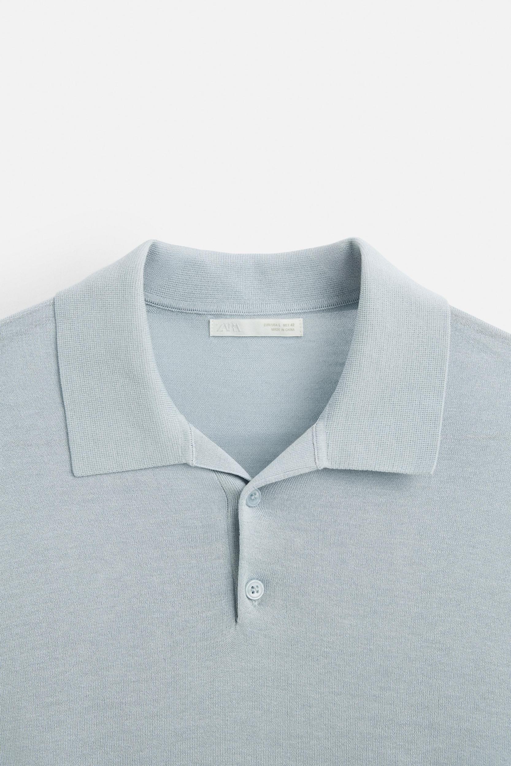 COTTON-SILK KNIT POLO Product Image