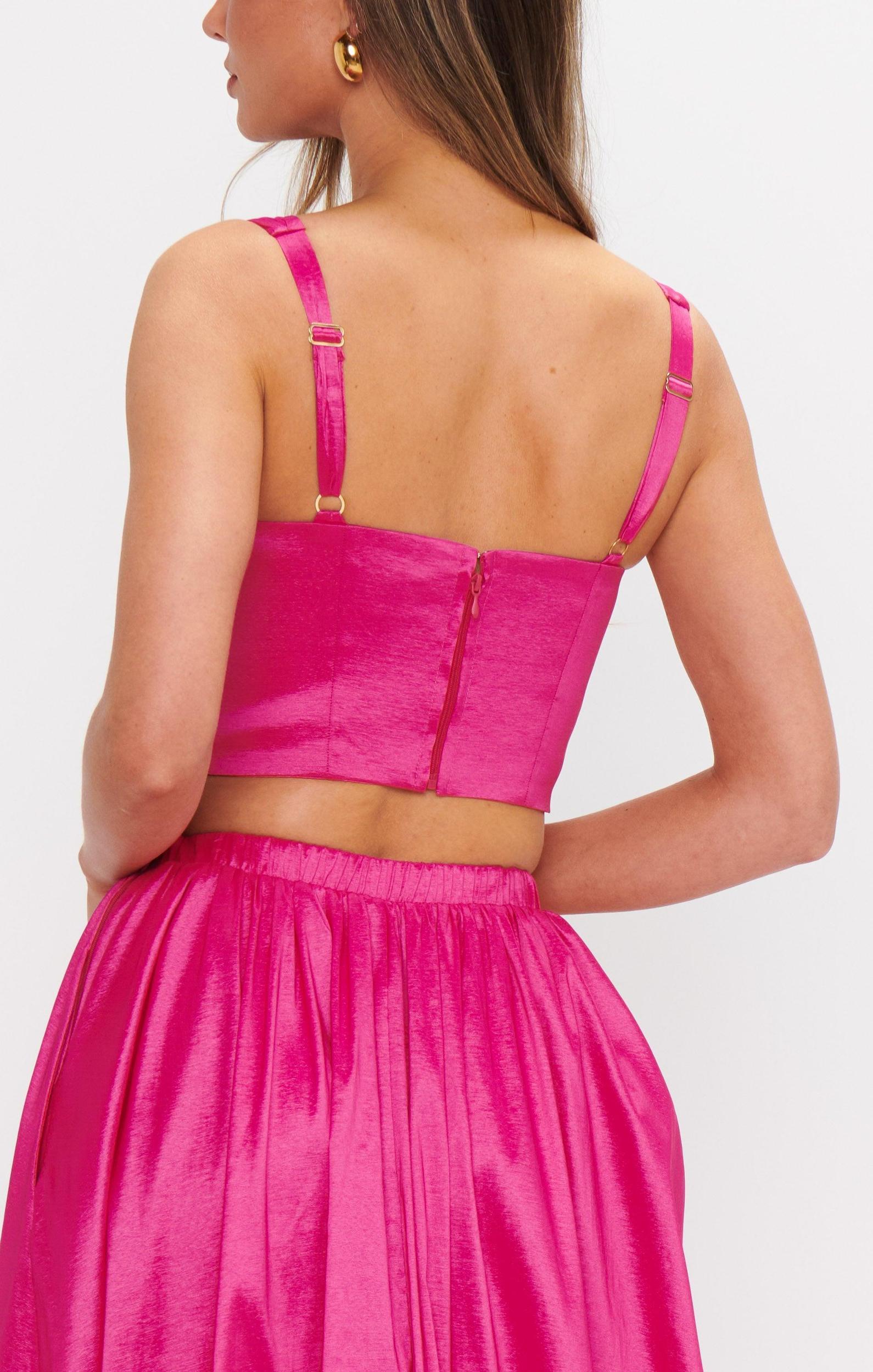 Vivianna Top ~ Dragonfruit Taffeta Product Image