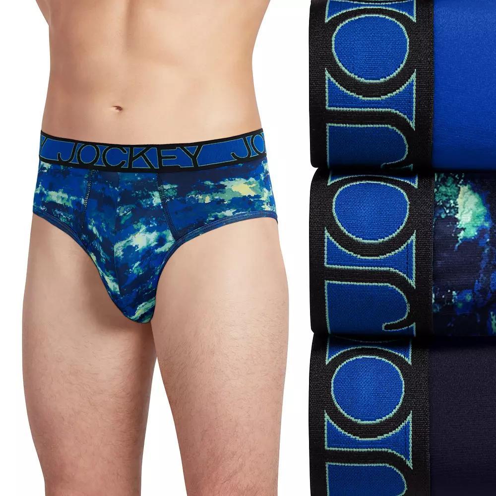 Men's Jockey® 3-Pack Active Microfiber Briefs, Size: Large, Black Product Image