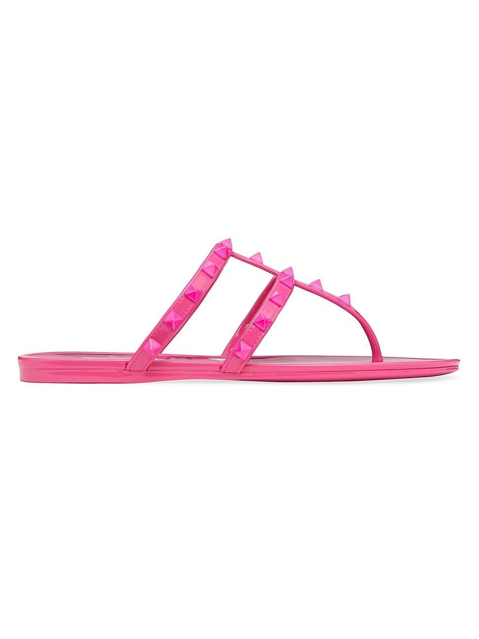 Valentino Garavani Womens Summer Rockstud Pvc Thong Sandals Product Image