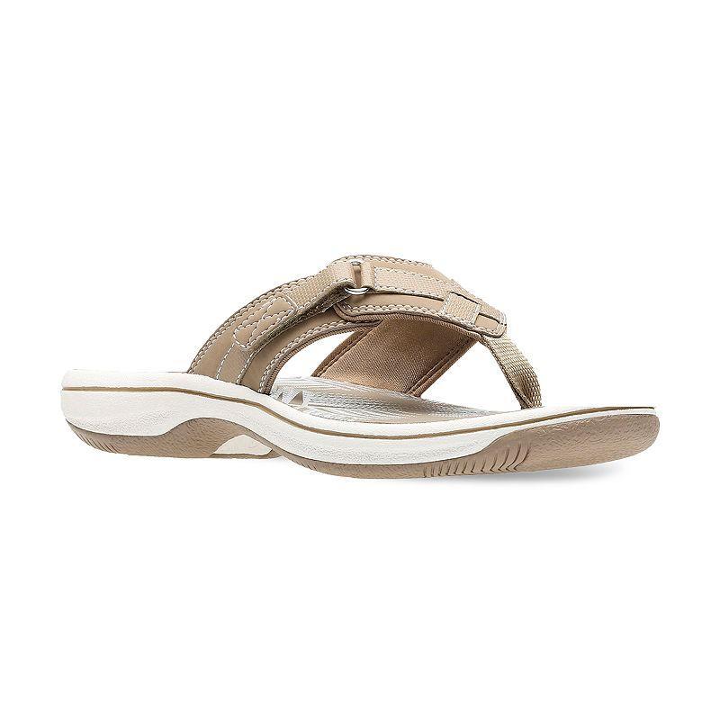 Clarks® Breeze Sea Cloudstepper Women's Flip Flop Sandals, Size: 11, Brown Product Image