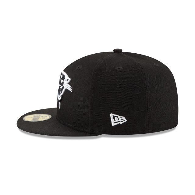 Atlanta Braves Black and White Basic 59FIFTY Fitted Hat Male Product Image