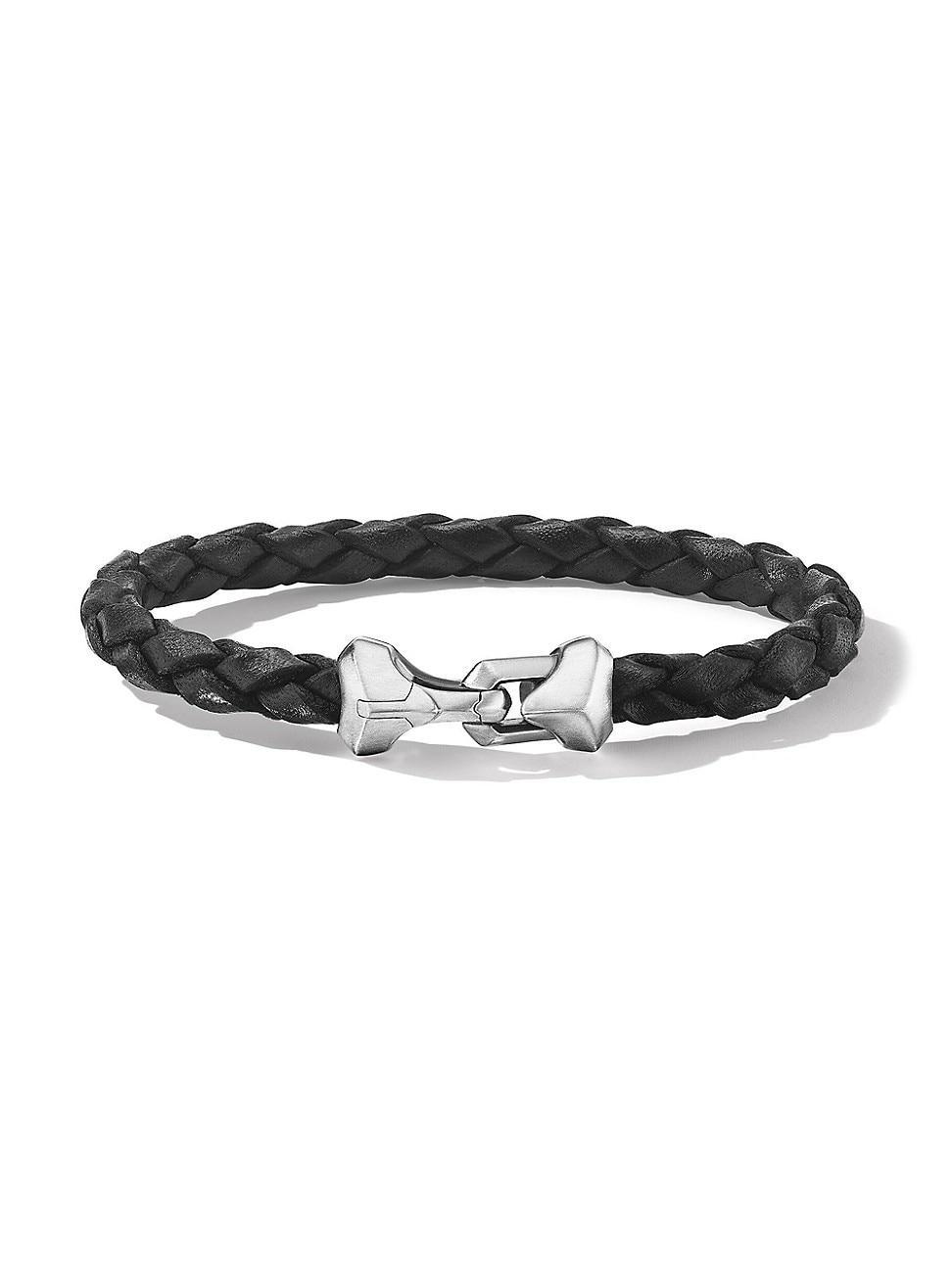 Mens Armory Bracelet in Black Leather Product Image