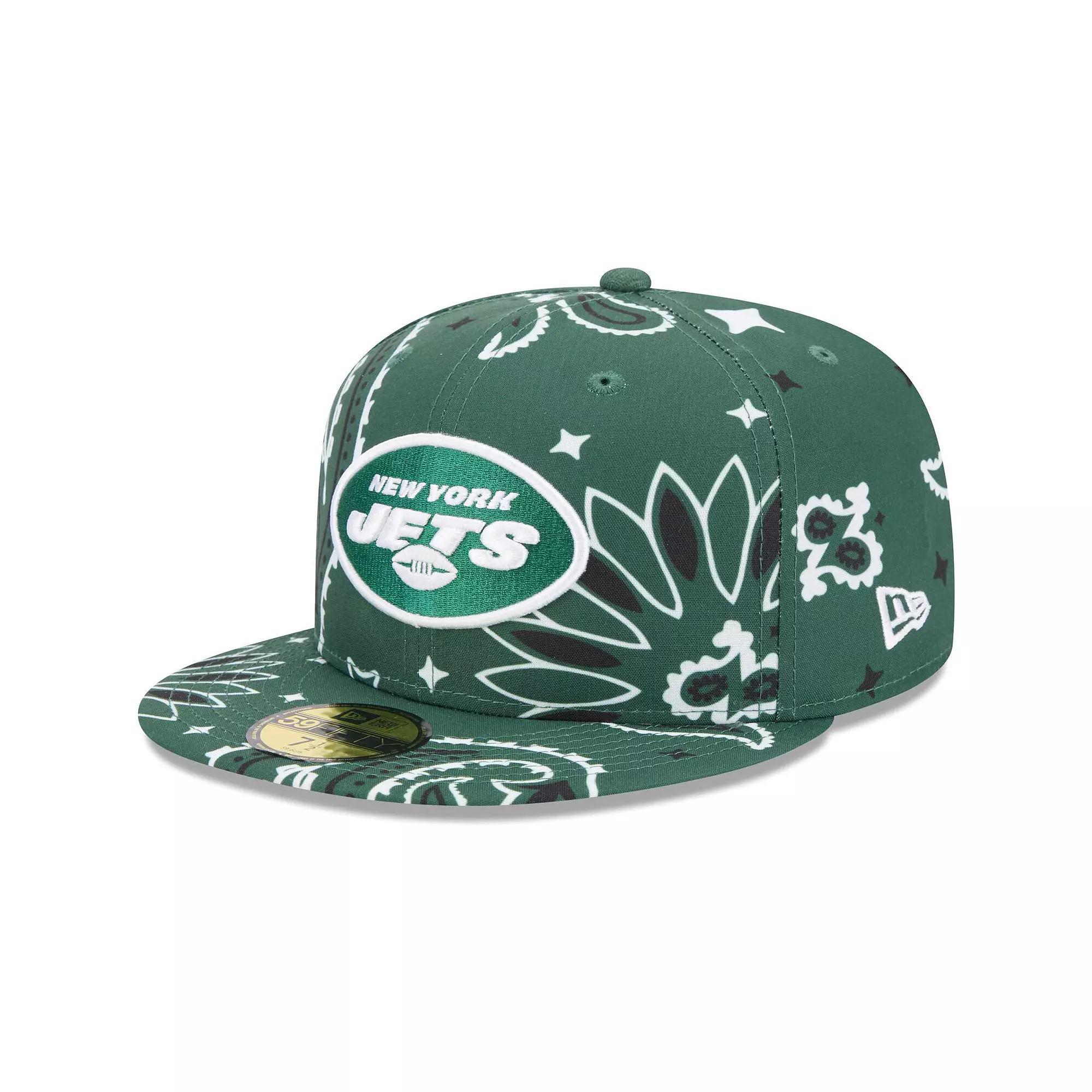 Men's New Era Green New York Jets Paisley 59FIFTY Fitted Hat, Size: 7 1/8 Product Image