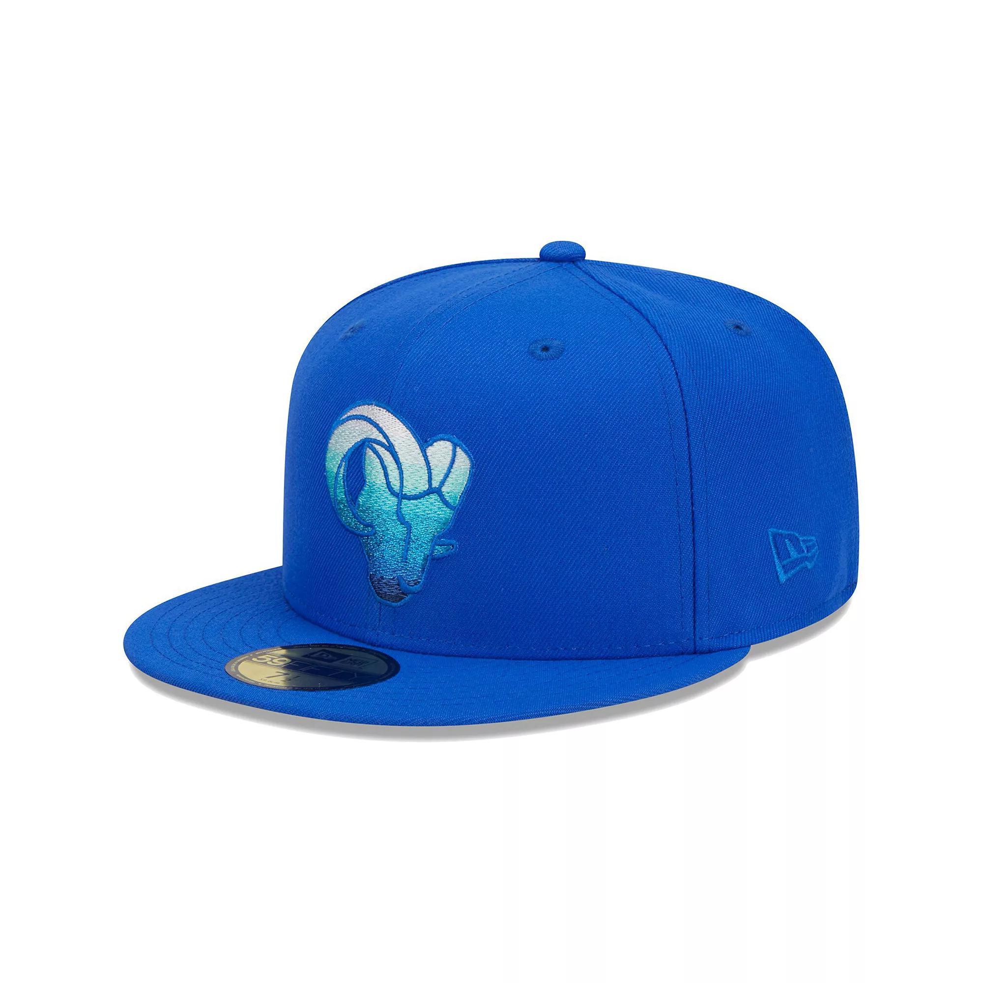 Men's New Era Royal Los Angeles Rams Gradient 59FIFTY Fitted Hat, Size: 7 1/2, Blue Product Image