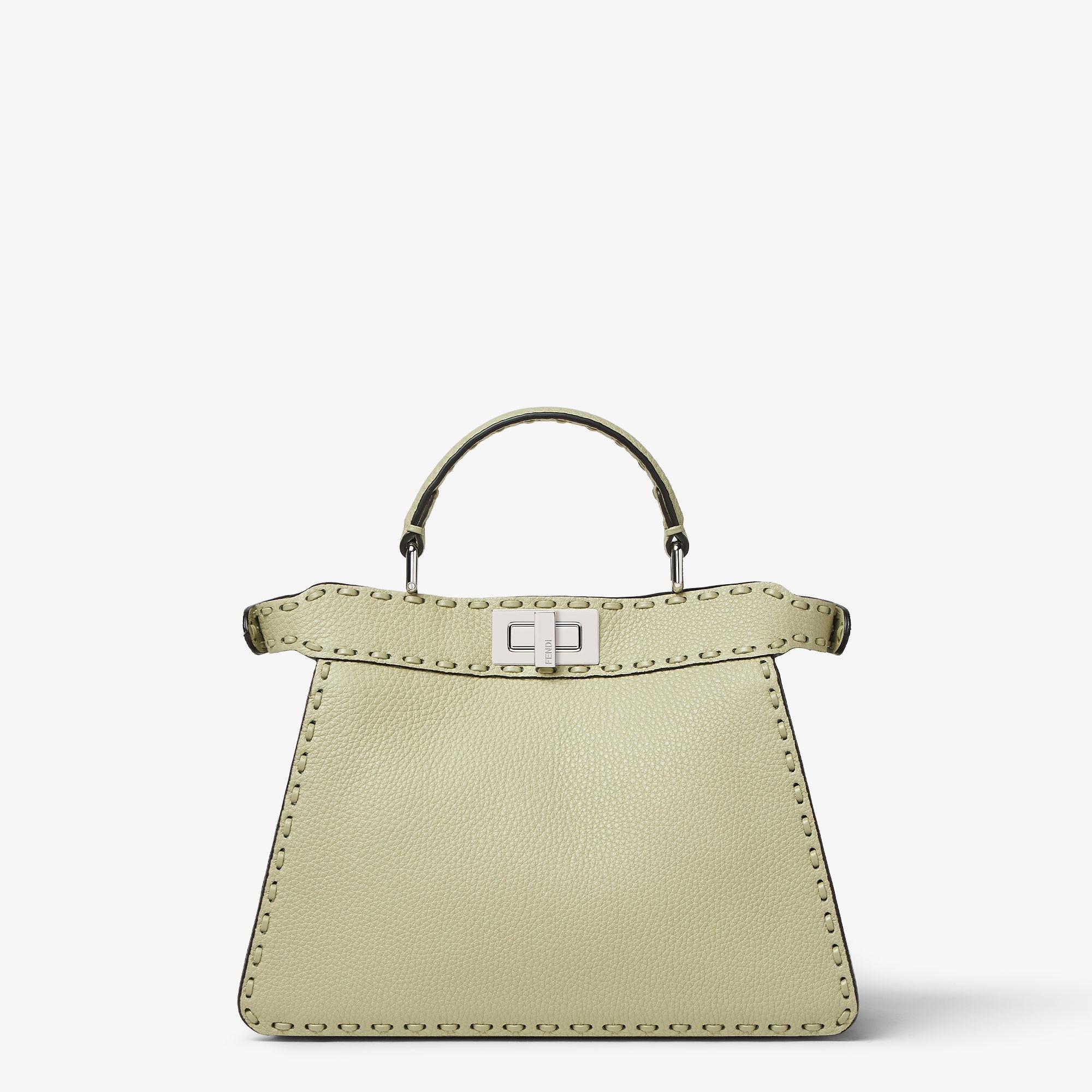 Peekaboo ISeeU SmallSage green Selleria bag with 556 hand-sewn topstitches Product Image