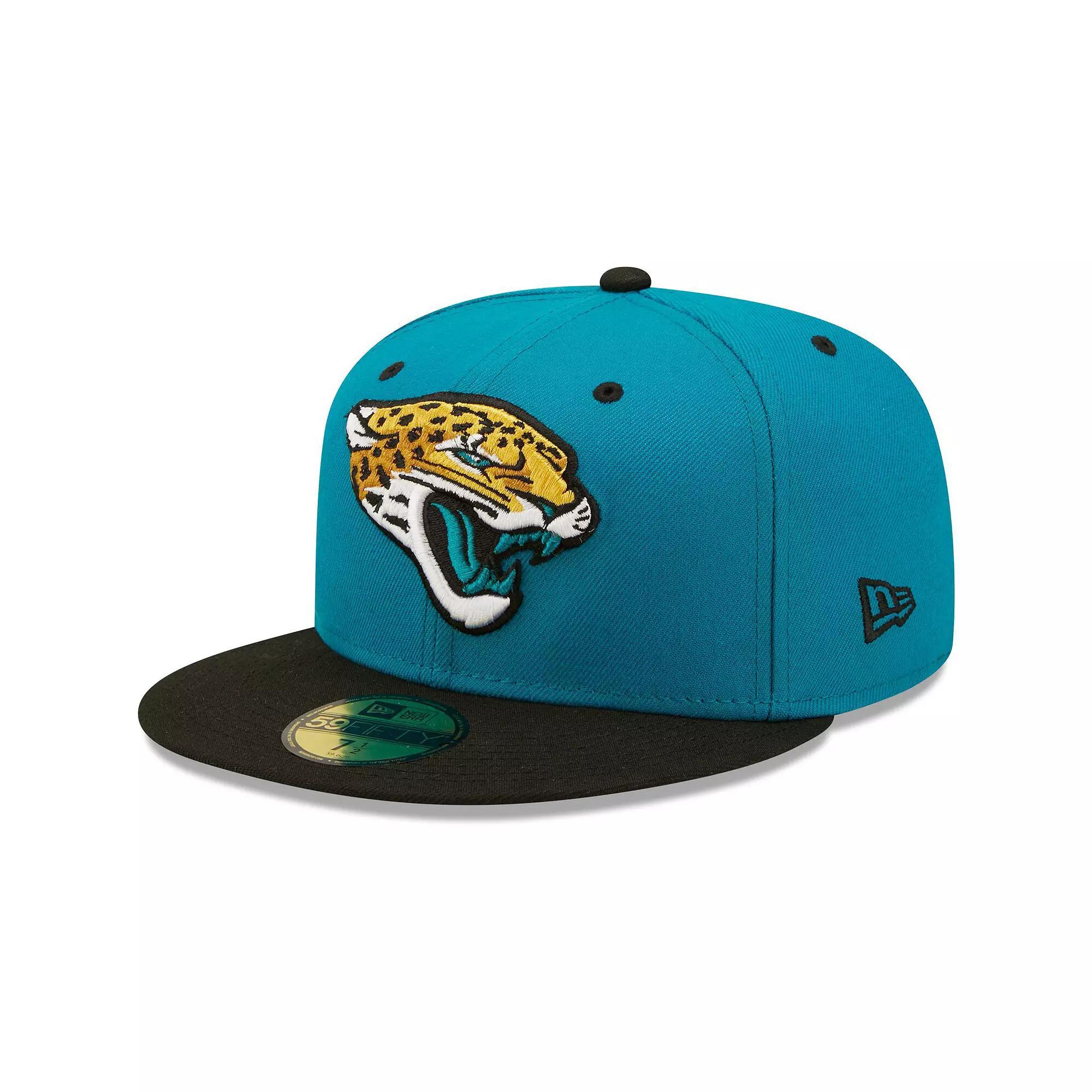 Men's New Era Teal/Black Jacksonville Jaguars Flipside 59FIFTY Fitted Hat, Size: 7 3/8, Blue Product Image
