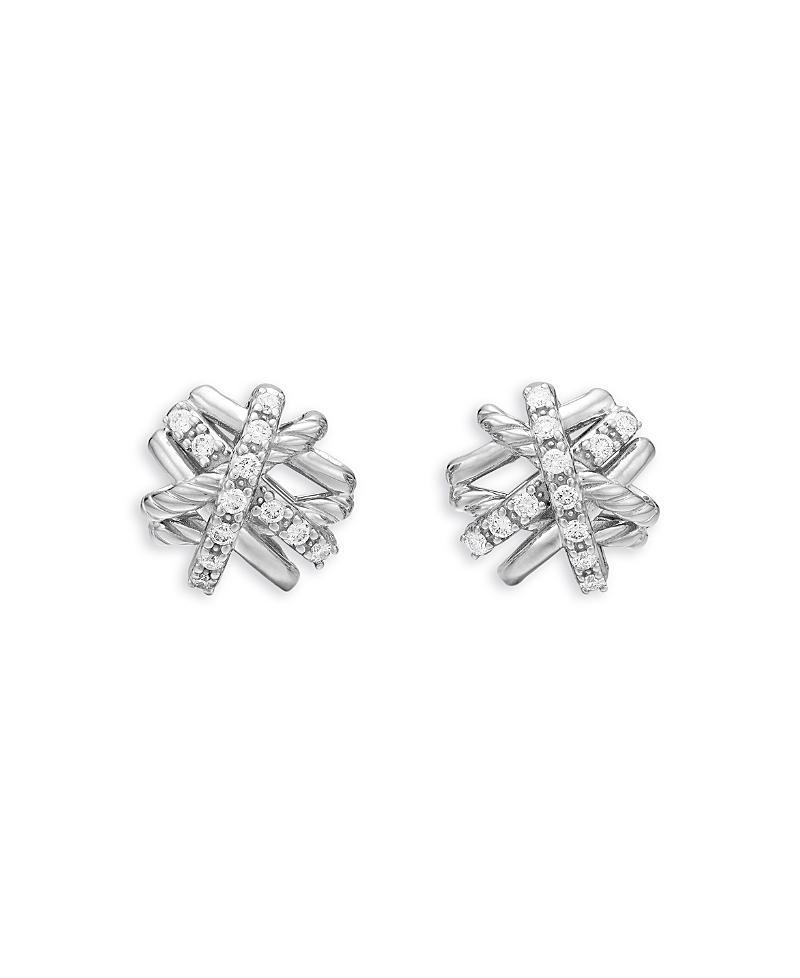 David Yurman Crossover Earrings with Diamonds Product Image