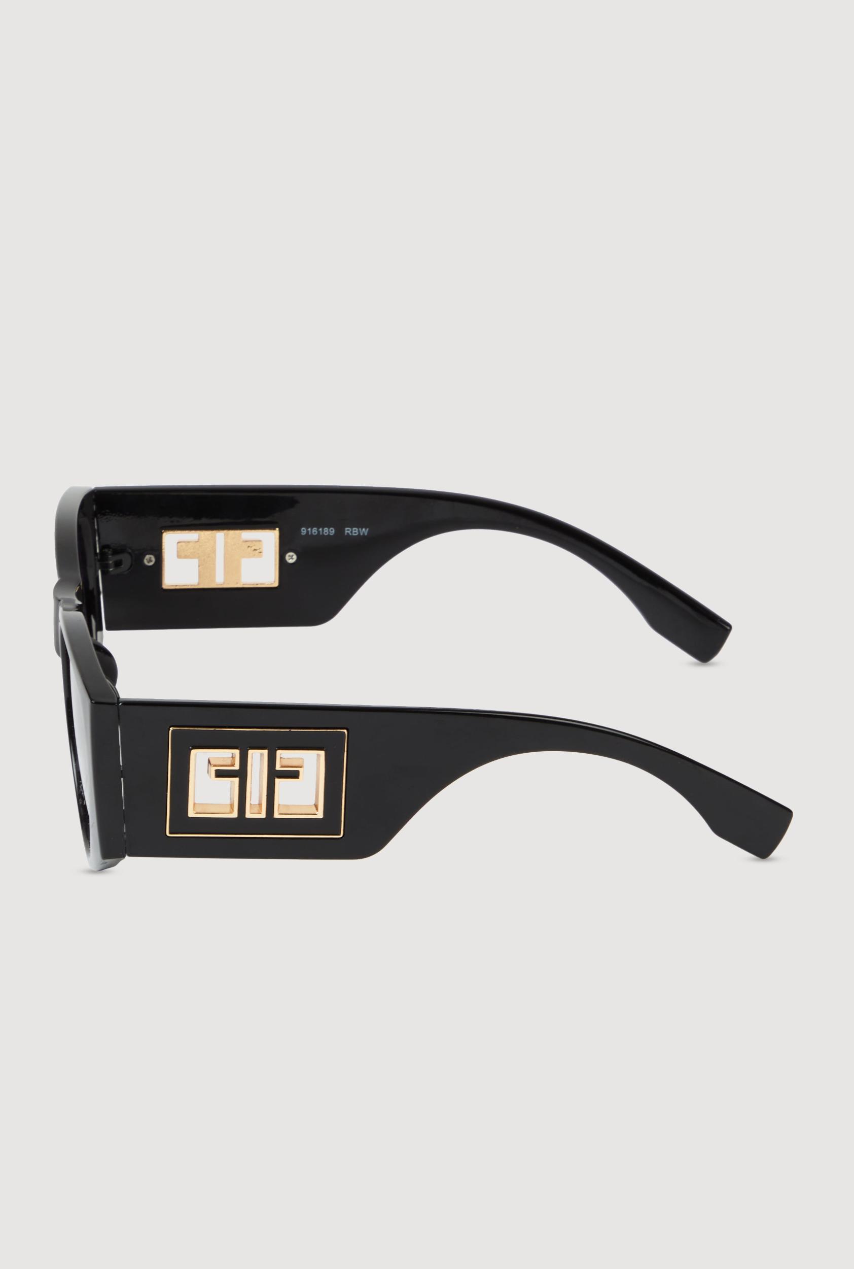 Metallic Cut Out Arm Ombre Lens Sunglasses Unisex Product Image