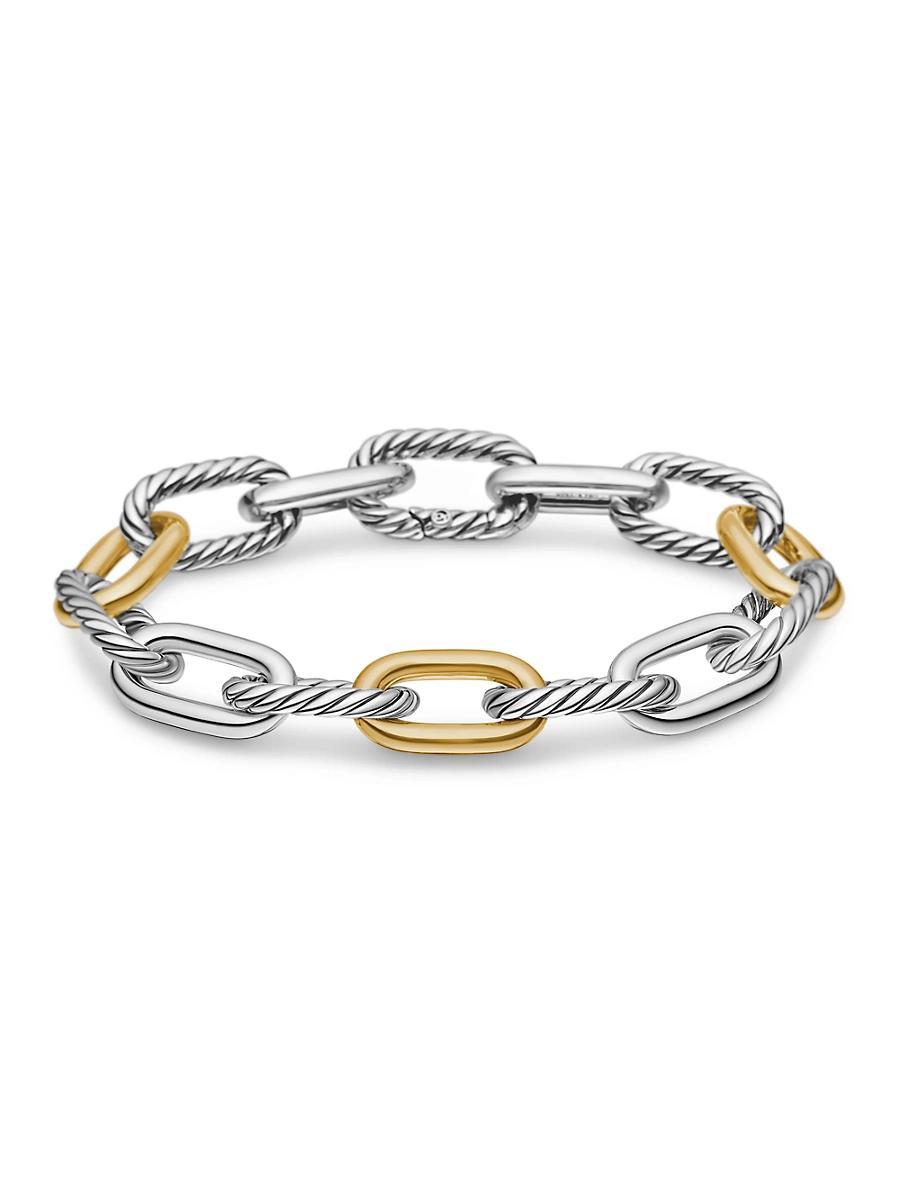 David Yurman Dy Madison Chain Bracelet in Sterling Silver with 18K Yellow Gold, 11mm Product Image