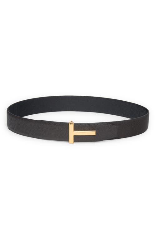 Mens Signature T Leather Belt Product Image