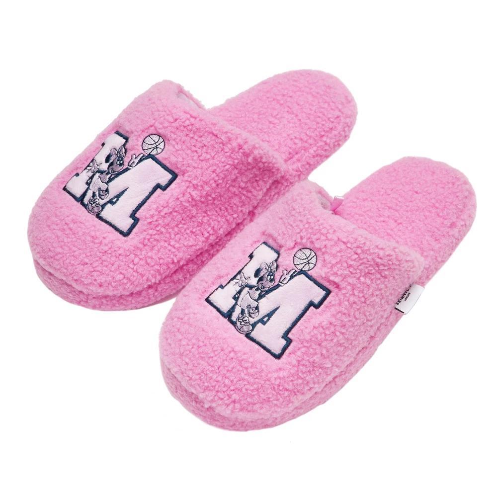Women's Minnie Mouse Pink Fluffy Slippers - Light Pink Product Image