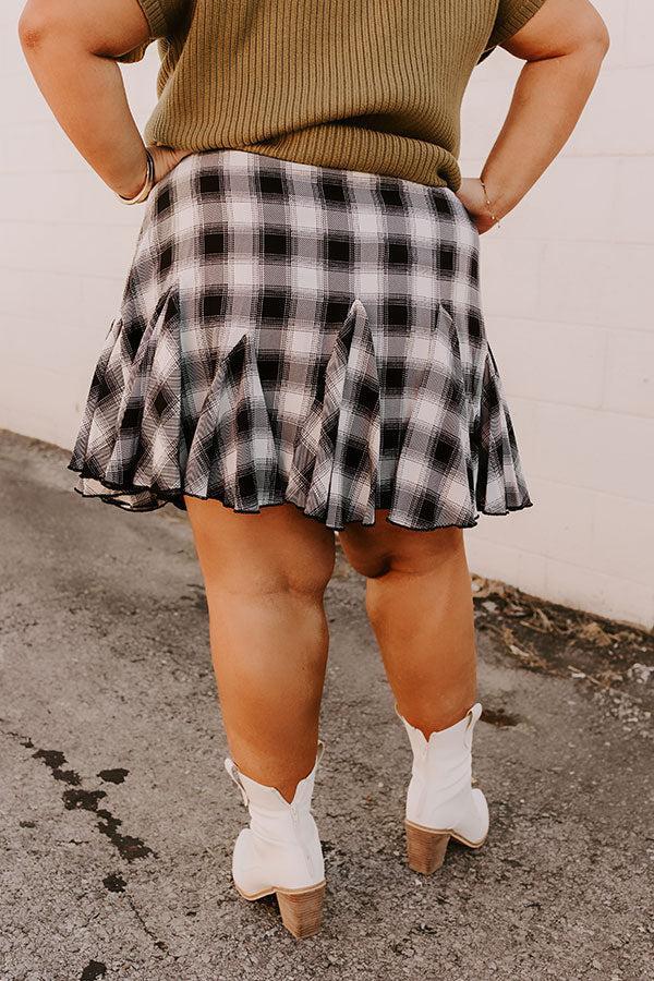 Small Town Holiday Skirt In Black Curves Product Image