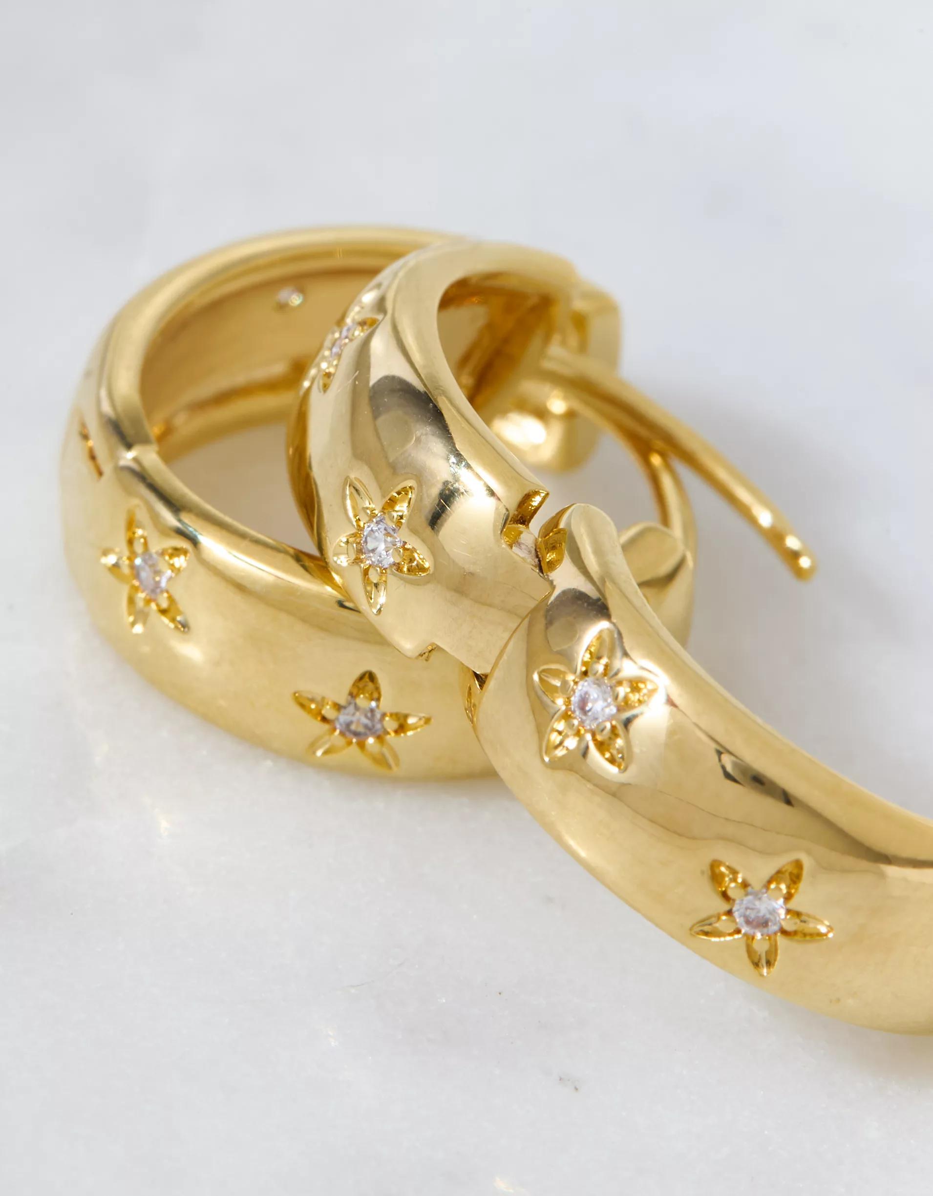 AEO Keepers Collection 14K Gold-Plated Celestial Earrings Product Image