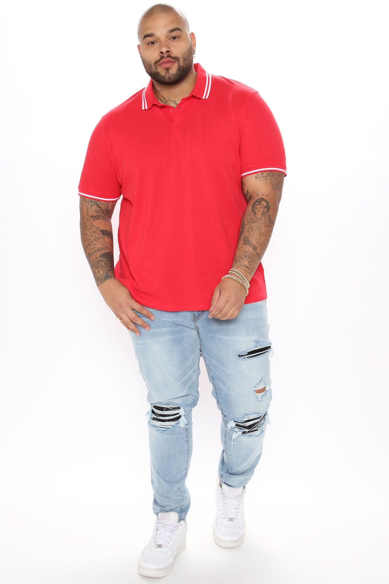 Wilson Short Sleeve Polo - Red Product Image