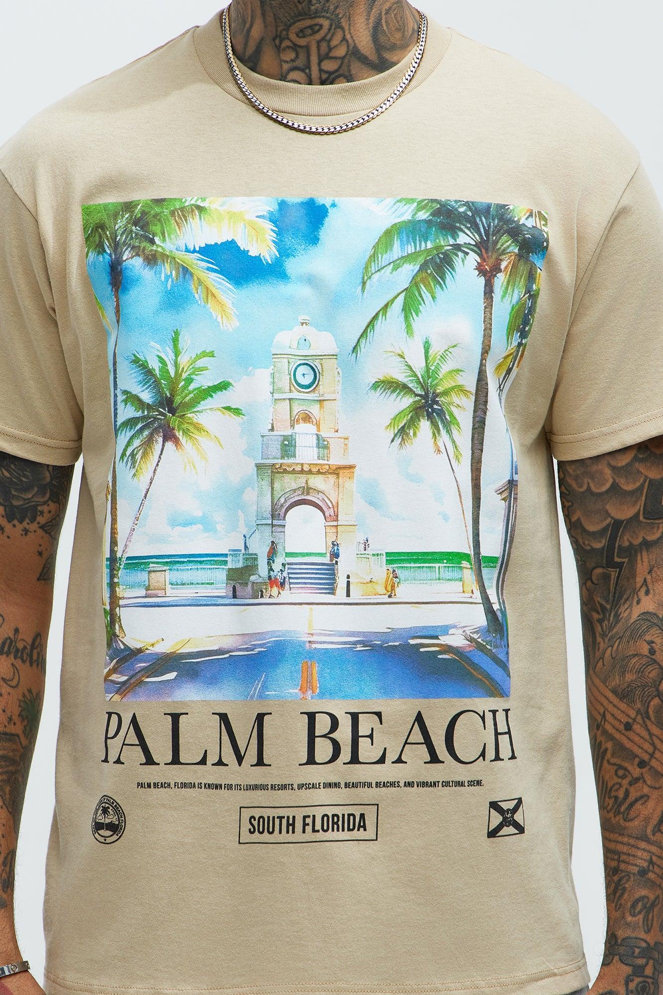 Palm Beach Short Sleeve Tee - Taupe Product Image