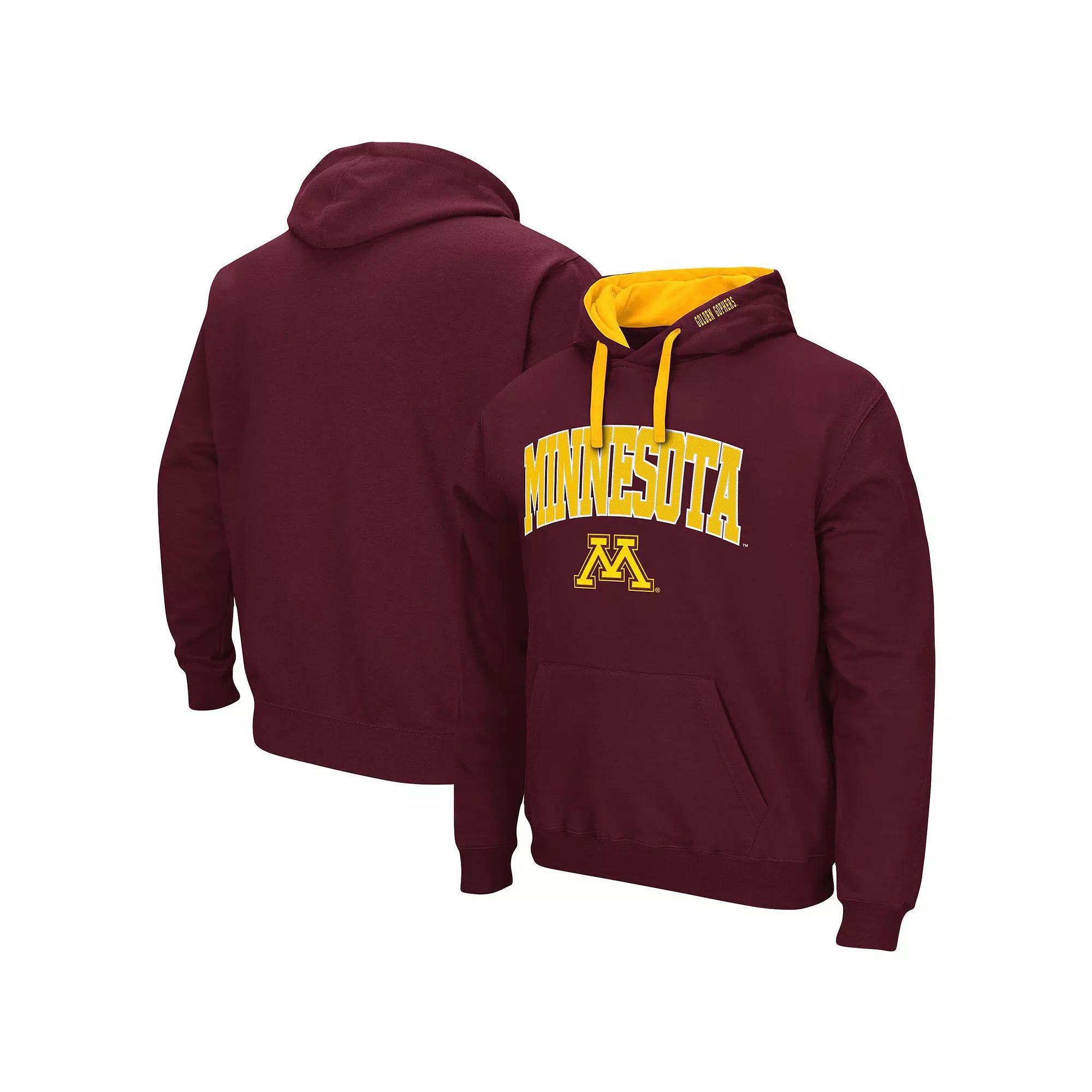 Men's Colosseum Maroon Mississippi State Bulldogs Big & Tall Arch & Logo 2.0 Pullover Hoodie, Size: 2XLT, Mst Red Product Image