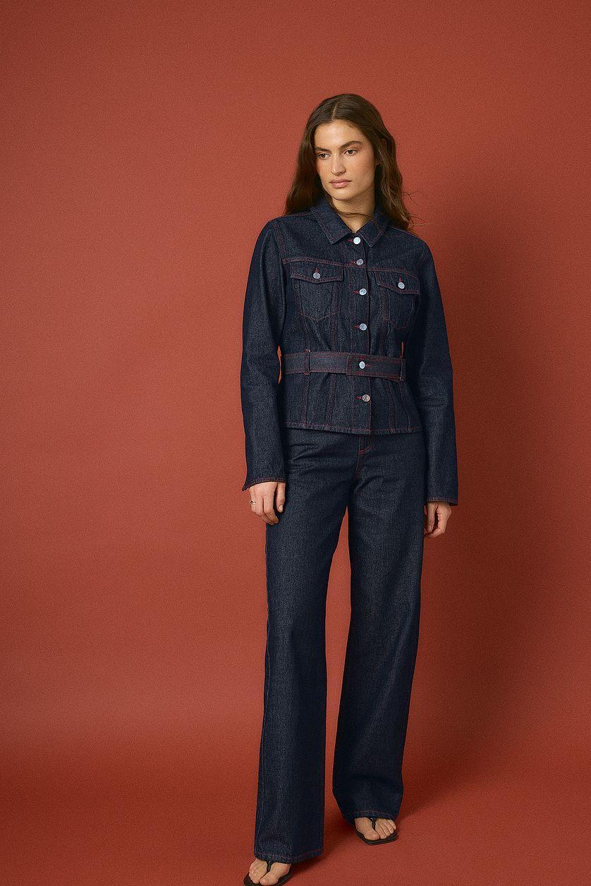 Straight Mid Waist Jeans Product Image