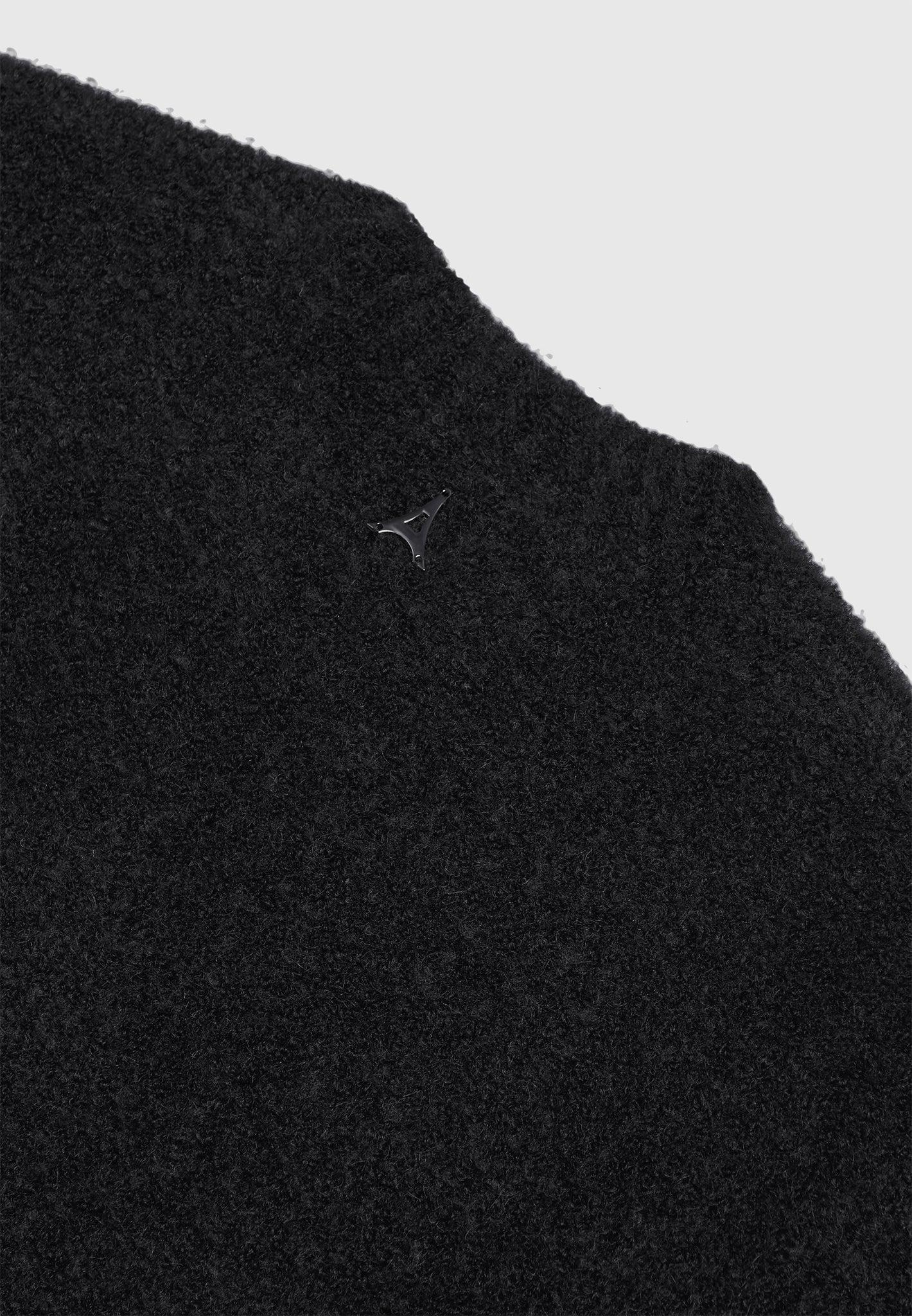 Boucle Knit Jumper - Black Male Product Image