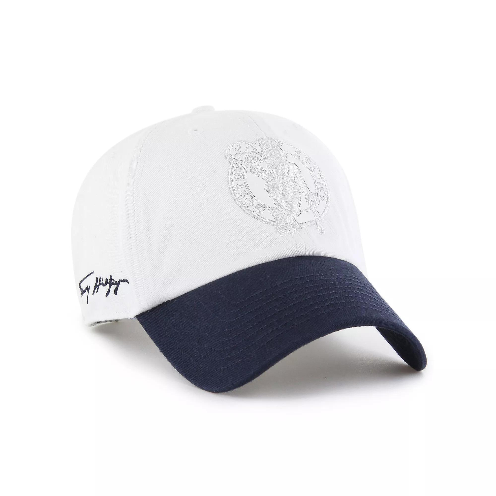 Men's '47 x Tommy Hilfiger White/Navy Boston Celtics Courtside Cleanup Adjustable Hat Product Image