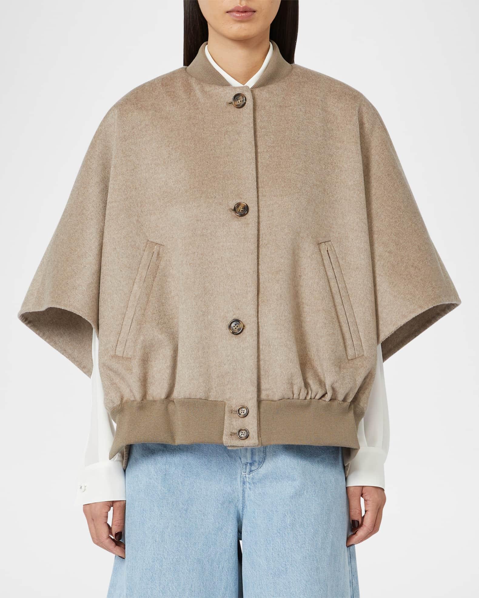 Leticia Cashmere Button-Front Cape Product Image