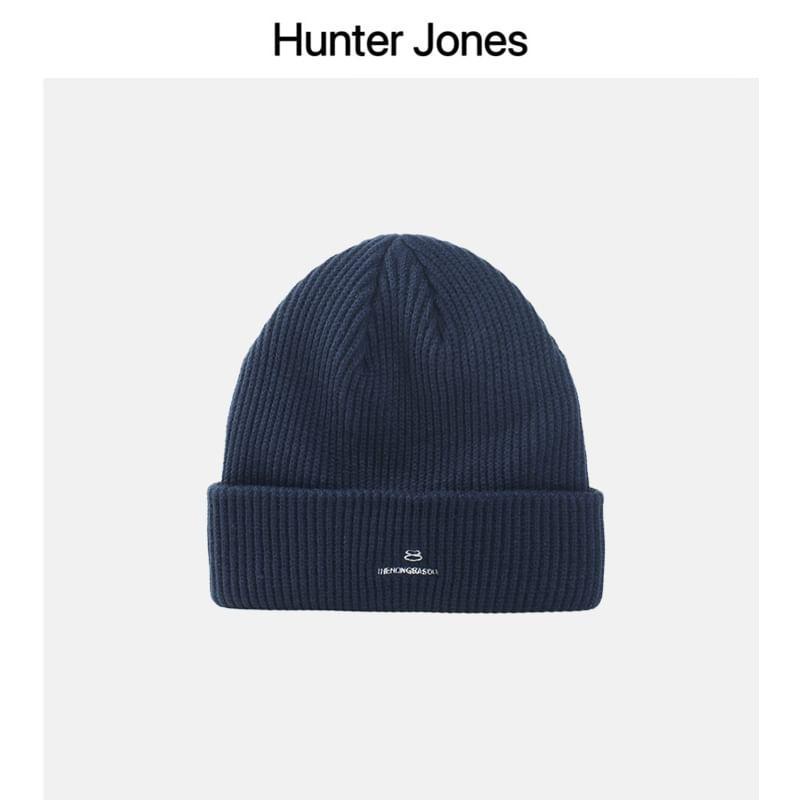 Number Embroidered Knit Beanie Product Image